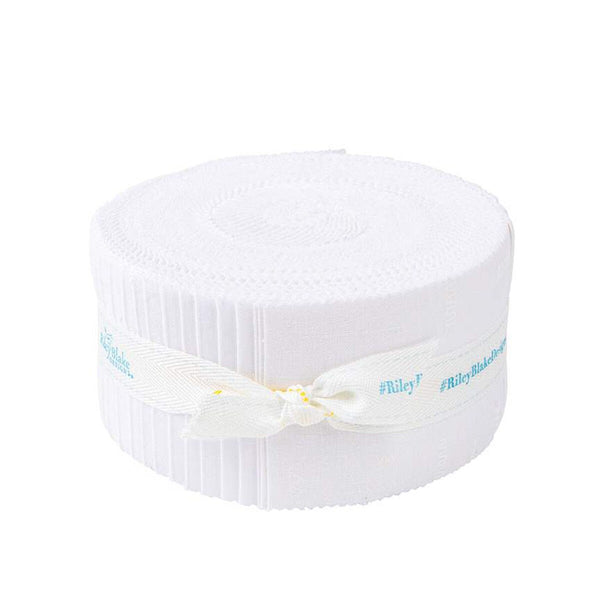 SALE Lights On 2.5 Inch Rolie Polie Jelly Roll 40 pieces - Riley Blake - White-on-White - Precut Pre cut Bundle - Quilting Cotton Fabric