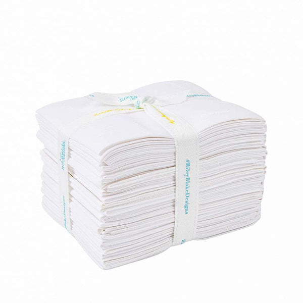 SALE Lights On Fat Quarter Bundle 21 pieces - Riley Blake Designs - Pre cut Precut - White-on-White - Quilting Cotton Fabric