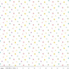 25" End of Bolt - Bunny Trail Dots C14257 White by Riley Blake Designs - Easter Polka Dot Dotted - Quilting Cotton Fabric