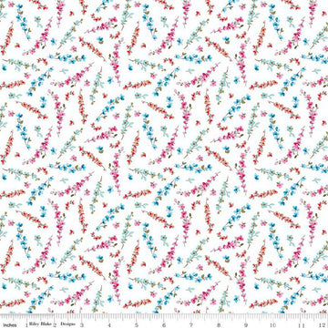 SALE Poppies & Plumes Stems C14293 Multi - Riley Blake Designs - Floral Flowers - Quilting Cotton Fabric