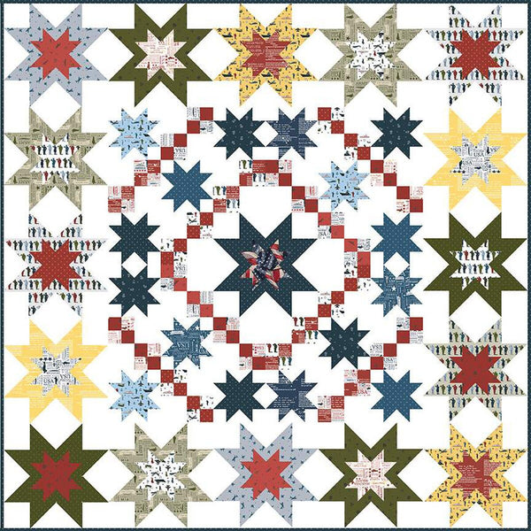 SALE Galaxy of Stars Quilt PATTERN Booklet P120 by Gerri Robinson - Riley Blake - INSTRUCTIONS Only - Piecing 6 Projects 5" Square Friendly