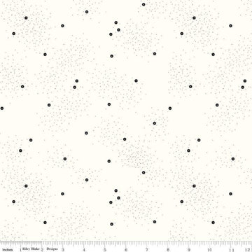SALE Dainty Daisy on Cloud C700 Licorice - Riley Blake Designs - Floral Flowers Pin Dots - Quilting Cotton Fabric