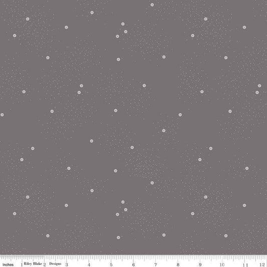 SALE Dainty Daisy C665 Iron - Riley Blake Designs - Floral Flowers Pin Dots - Quilting Cotton Fabric