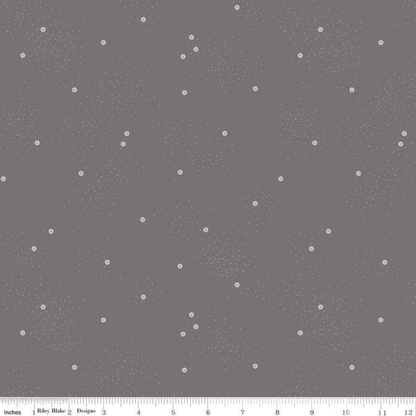 SALE Dainty Daisy C665 Iron by Riley Blake Designs - Floral Flowers Pin Dots - Quilting Cotton Fabric