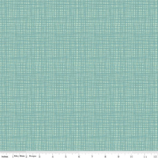 SALE Texture C610 Winter Blue - Riley Blake Designs - Sketched Tone-on-Tone Irregular Grid Blue - Quilting Cotton Fabric