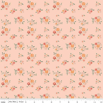 12" End of Bolt - DEAL Spring's in Town Bouquets C14213 Blush - Riley Blake Designs - Floral Flowers - Quilting Cotton Fabric