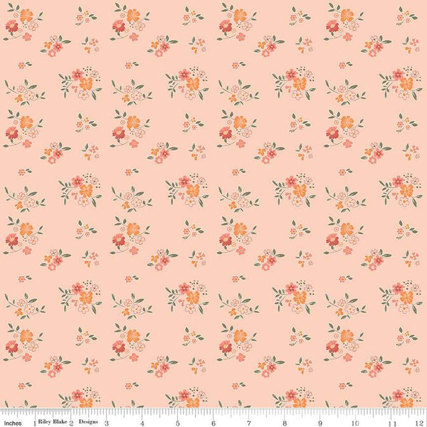 SALE Spring's in Town Bouquets C14213 Blush - Riley Blake Designs - Floral Flowers - Quilting Cotton Fabric