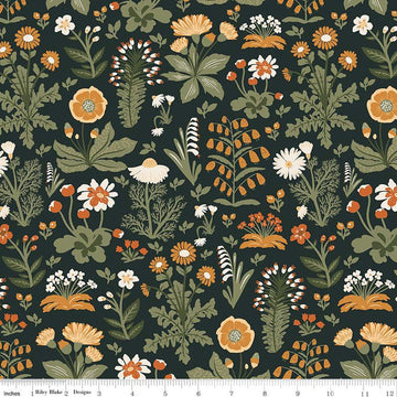 The Old Garden Dearle Main C14230 Chive - Riley Blake Designs - Floral Flowers - Quilting Cotton Fabric