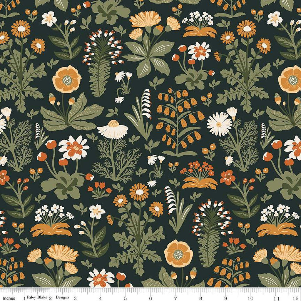 SALE The Old Garden Dearle Main C14230 Chive by Riley Blake Designs - Floral Flowers - Quilting Cotton Fabric
