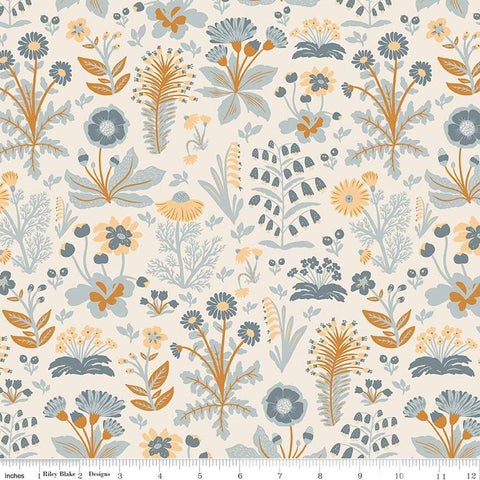 The Old Garden Dearle Main C14230 Cream by Riley Blake Designs - Floral Flowers - Quilting Cotton Fabric