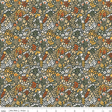 SALE The Old Garden Arthur C14233 Chive by Riley Blake Designs - Floral Flowers - Quilting Cotton Fabric