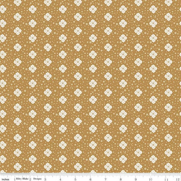 SALE The Old Garden Alexandre C14234 Gold - Riley Blake Designs - Floral Flowers - Quilting Cotton Fabric