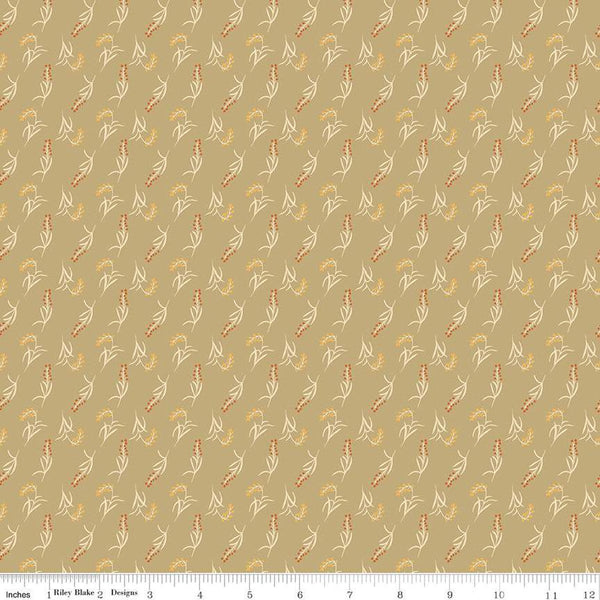 CLEARANCE The Old Garden Valley C14235 Oat by Riley Blake Designs - Floral Flowers - Quilting Cotton Fabric