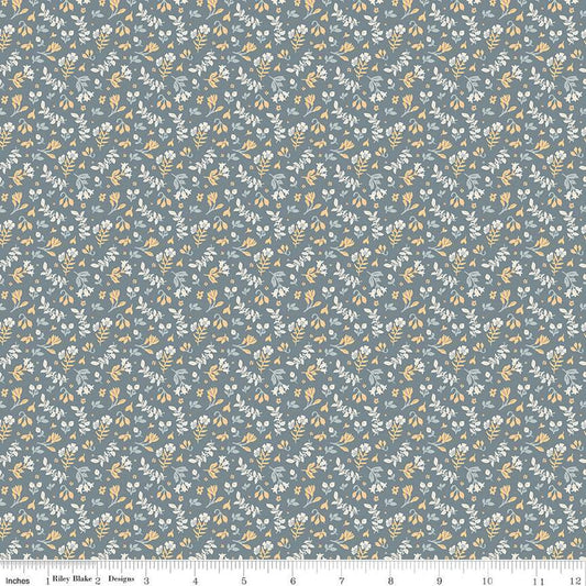 SALE The Old Garden Edith C14236 Cornflower - Riley Blake Designs - Floral Flowers - Quilting Cotton Fabric