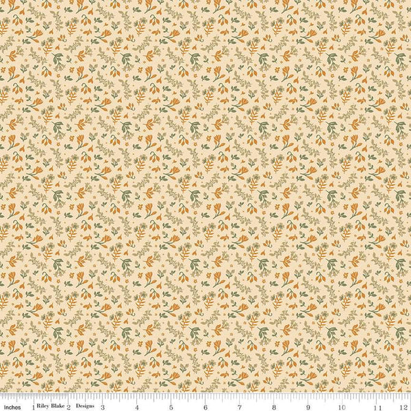 SALE The Old Garden Edith C14236 Vanilla by Riley Blake Designs - Floral Flowers - Quilting Cotton Fabric