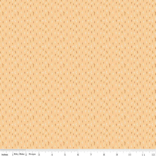 31" End of Bolt - The Old Garden Gloria C14237 Sunshine - Riley Blake Designs - Leaf Leaves - Quilting Cotton Fabric