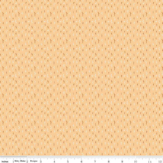 Fat Quarter End of Bolt - The Old Garden Gloria C14237 Sunshine - Riley Blake Designs - Leaf Leaves - Quilting Cotton Fabric