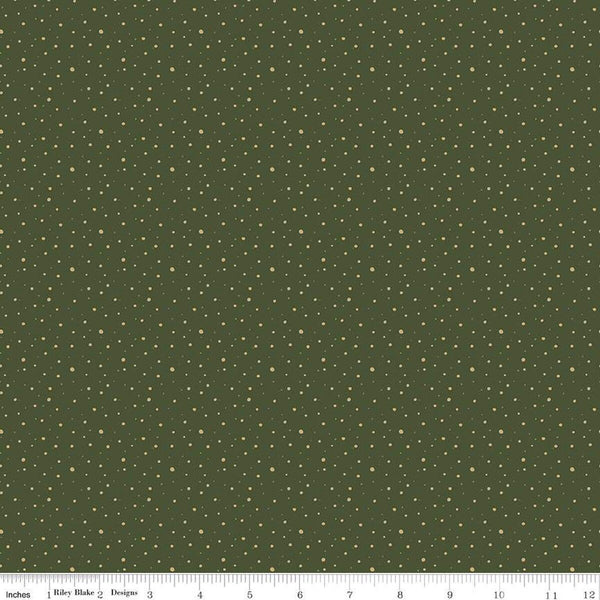 SALE The Old Garden Maria C14238 Hunter by Riley Blake Designs - Polka Dot Dotted Dots - Quilting Cotton Fabric