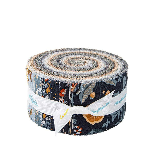 The Old Garden 2.5 Inch Rolie Polie Jelly Roll 40 pieces - Riley Blake Designs - Floral - Precut Pre cut Bundle - Cotton Fabric