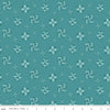 13" End of Bolt - Spring Barn Quilts Quilt Blocks C14332 Teal - Riley Blake Designs - PRINTED Blocks - Quilting Cotton Fabric