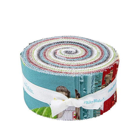 SALE Spring Barn Quilts 2.5 Inch Rolie Polie Jelly Roll 40 pieces - Riley Blake Designs - Precut Pre cut Bundle - Cotton Fabric