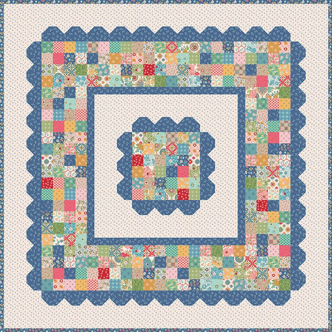 Heritage Table Topper Boxed Kit KT-14381 - Riley Blake Designs - Lori Holt - Box Pattern Fabric - Mercantile - Quilting Cotton Fabric