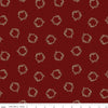 16" End of Bolt - SALE Huckleberry Saltbox Wreaths C14351 Mahogany - Riley Blake Designs - Quilting Cotton Fabric