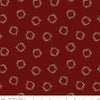 16" End of Bolt - SALE Huckleberry Saltbox Wreaths C14351 Mahogany - Riley Blake Designs - Quilting Cotton Fabric
