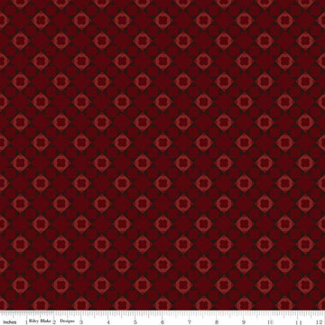 SALE Huckleberry Saltbox Tile C14352 Mahogany - Riley Blake Designs - Geometric Tone-on-Tone - Quilting Cotton Fabric