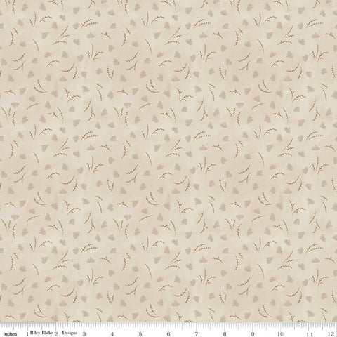 Huckleberry Saltbox Branches C14355 Oatmeal - Riley Blake Designs - Leaves Leaf Sprigs - Quilting Cotton Fabric