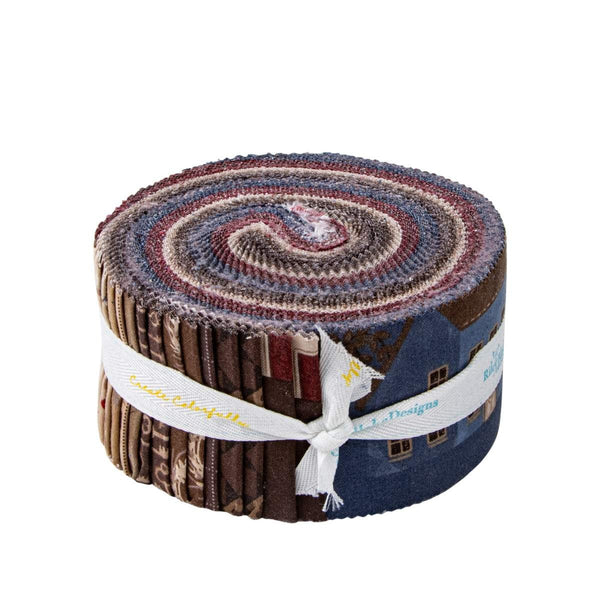 Huckleberry Saltbox 2.5 Inch Rolie Polie Jelly Roll 40 pieces - Riley Blake Designs - Precut Pre cut Bundle - Quilting Cotton Fabric