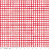 Flora No. 6 PRINTED Gingham C14465 Raspberry - Riley Blake Designs - Pink Cloud/White Checks - Quilting Cotton Fabric