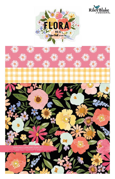 Flora No. 6 Charm Pack 5" Stacker Bundle - Riley Blake Designs - 42 piece Precut Pre cut - Floral - Quilting Cotton Fabric