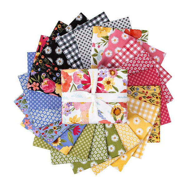 SALE Flora No. 6 Fat Quarter Bundle 21 pieces - Riley Blake Designs - Pre cut Precut - Floral - Quilting Cotton Fabric