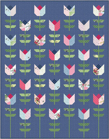 SALE Tailored Tulips Quilt PATTERN P115 - Melissa Mortenson - Riley Blake Designs - INSTRUCTIONS Only - 10" Stacker Layer Cake Friendly
