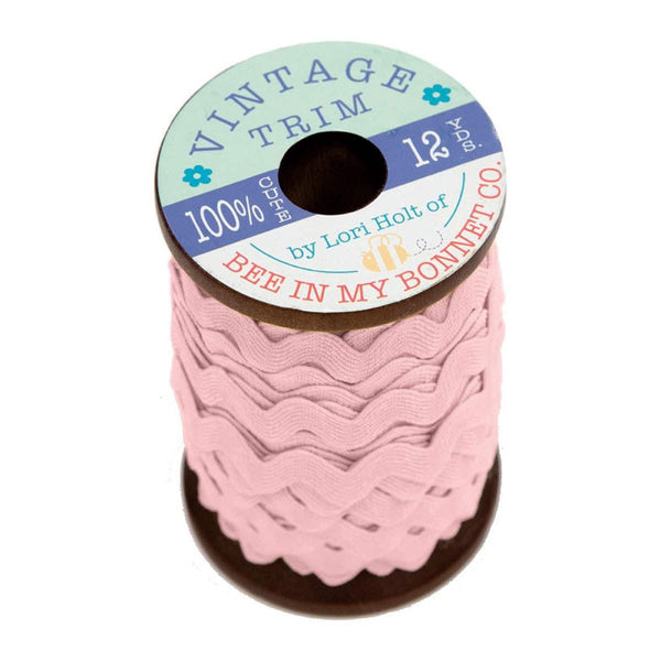 Lori Holt Vintage Trim Large on Wooden Spool STVT-14765 Frosting - Riley Blake Designs - 12 Yards of 3/8" Polyester Trim