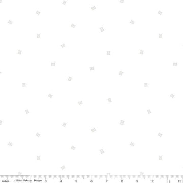 CLEARANCE Lights On Sweet Spools C14486 - Riley Blake Designs - White-on-White Spools of Thread - Quilting Cotton Fabric