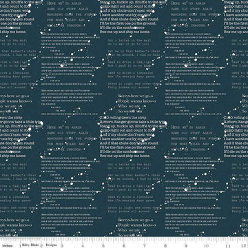 SALE Coming Home Cadence C14422 Navy - Riley Blake Designs - Armed Forces Text Patriotic - Quilting Cotton Fabric