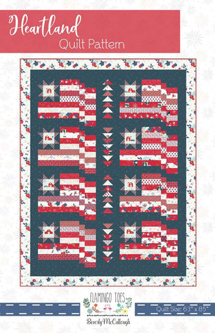 SALE Heartland Quilt PATTERN P138 by Beverly McCullough - Riley Blake - INSTRUCTIONS Only - Patriotic - Pieced Fat Quarter Friendly