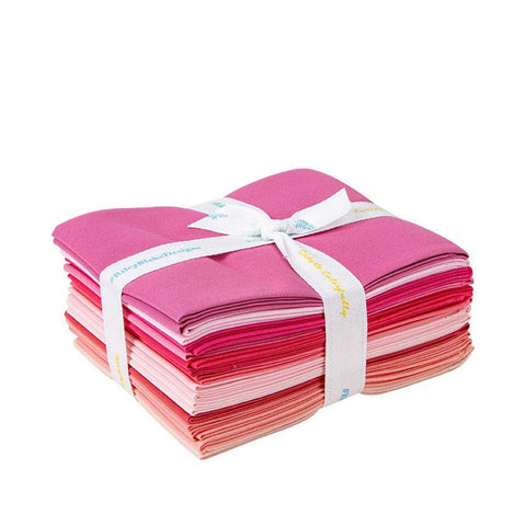 SALE Confetti Cottons Pink Fat Quarter Bundle 12 pieces - Riley Blake Designs - Pre cut Precut - Solids - Quilting Cotton Fabric