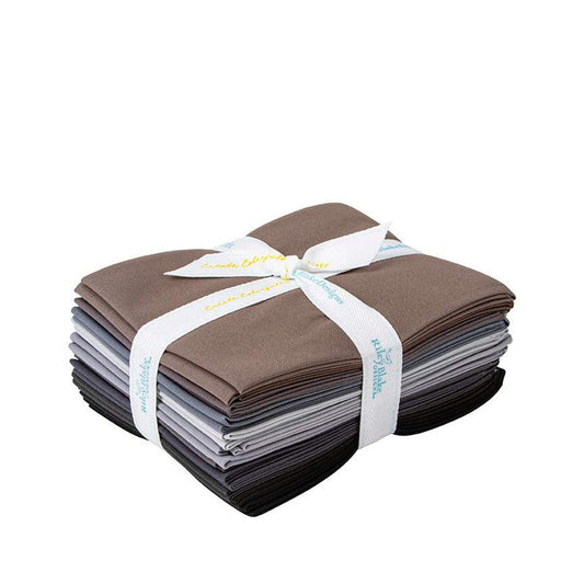 DEAL Confetti Cottons Gray Fat Quarter Bundle 12-Piece - Riley Blake Designs -  Precut - Solids - Quilting Cotton Fabric
