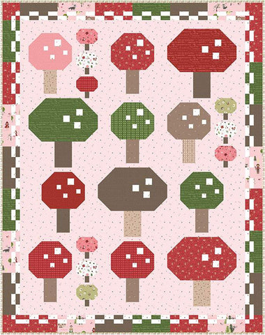 SALE Mushroom Garden Quilt PATTERN P177 by Jennifer Long - Riley Blake Designs - INSTRUCTIONS Only - Pieced