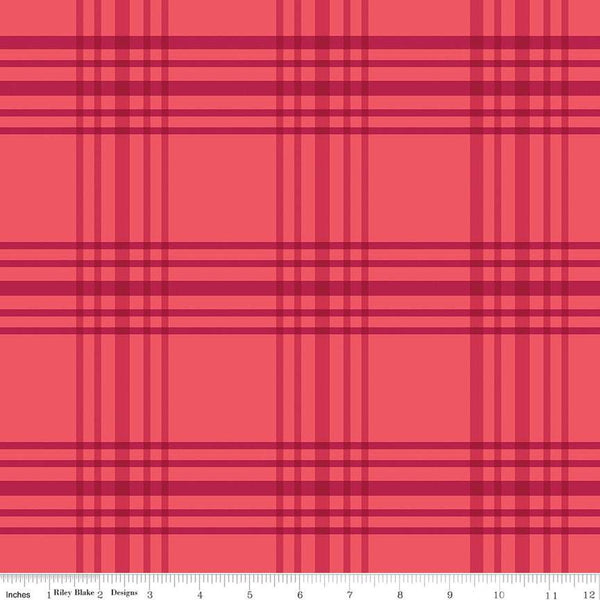 SALE Heirloom Red Plaid C14344 Red by Riley Blake Designs - Quilting Cotton Fabric