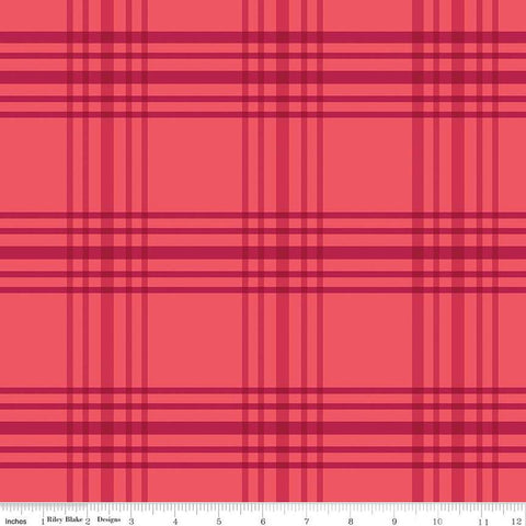 SALE Heirloom Red Plaid C14344 Red by Riley Blake Designs - Quilting Cotton Fabric