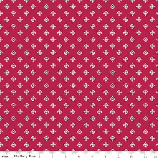 SALE Heirloom Red Fancy Diamonds C14345 Berry - Riley Blake Designs - Geometric Medallions - Quilting Cotton Fabric