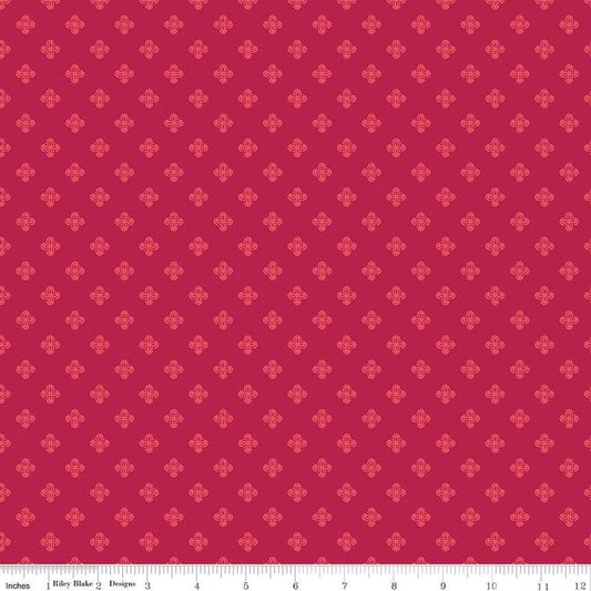 CLEARANCE Heirloom Red Fancy Diamonds C14345 Red by Riley Blake Designs - Geometric Medallions - Quilting Cotton Fabric