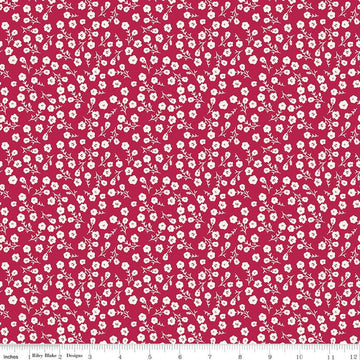SALE Heirloom Red Ditsy C14346 Berry - Riley Blake Designs - Floral Flowers - Quilting Cotton Fabric