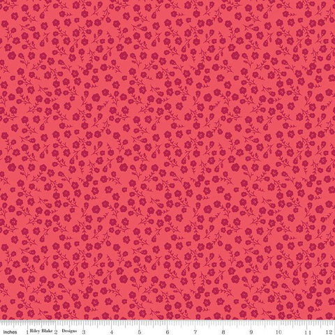SALE Heirloom Red Ditsy C14346 Red by Riley Blake Designs - Floral Flowers - Quilting Cotton Fabric