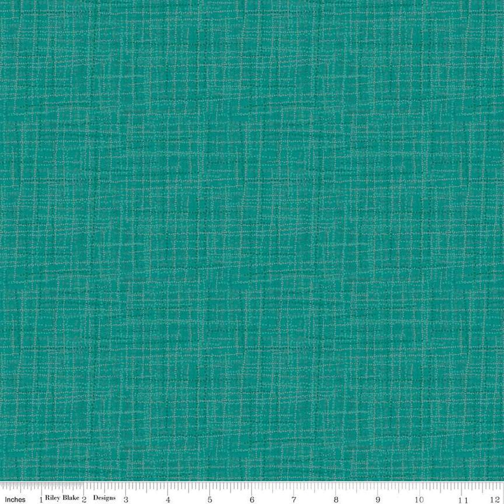 Grasscloth Cottons C780 Teal - Riley Blake Designs - Woven Look Basic - Quilting Cotton Fabric