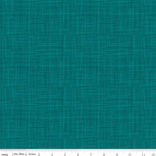 SALE Grasscloth Cottons C780 Dark Teal - Riley Blake Designs - Woven Look Basic - Quilting Cotton Fabric